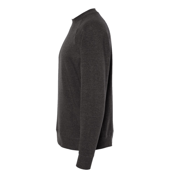 Independent Trading Co. Unisex Special Blend Raglan Crewneck Sweatshirt, Carbon / Carbon, Left Sleeve view