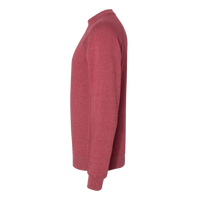 Independent Trading Co. Unisex Special Blend Raglan Crewneck Sweatshirt, Crimson / Crimson, Left Sleeve view
