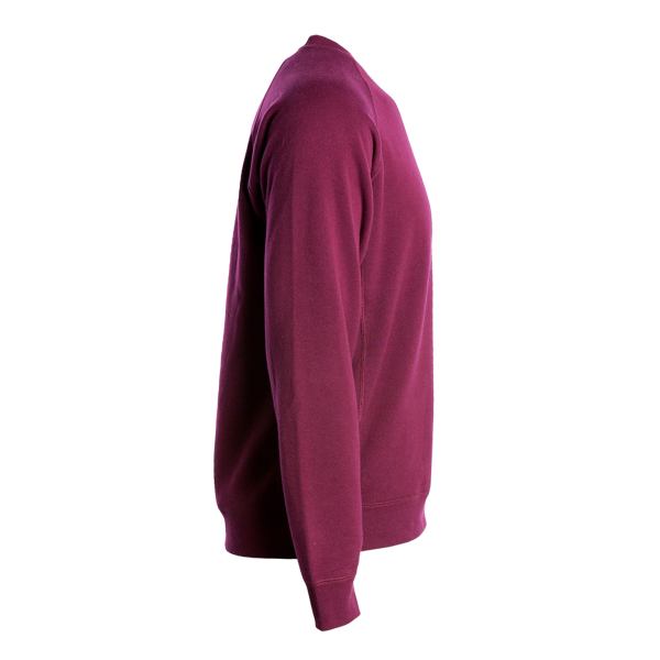 Independent Trading Co. Unisex Special Blend Raglan Crewneck Sweatshirt, Maroon / Maroon, Right Sleeve view
