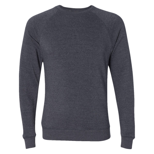 Independent Trading Co. Unisex Special Blend Raglan Crewneck Sweatshirt, Midnight Navy / Midnight Navy, Front view