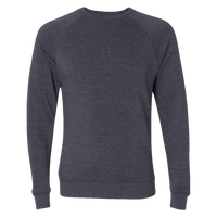 Independent Trading Co. Unisex Special Blend Raglan Crewneck Sweatshirt, Midnight Navy / Midnight Navy, Front view