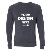 Independent Trading Co. Unisex Special Blend Raglan Crewneck Sweatshirt, Midnight Navy / Midnight Navy, Front view, Mockup