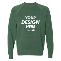 Independent Trading Co. Unisex Special Blend Raglan Crewneck Sweatshirt, Moss / Moss, Front view, Mockup