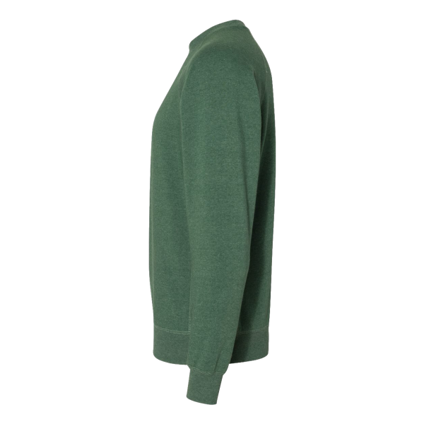Independent Trading Co. Unisex Special Blend Raglan Crewneck Sweatshirt, Moss / Moss, Left Sleeve view