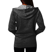 Independent Trading Co. Unisex Special Blend Raglan Full-Zip Hooded Sweatshirt, Black / Black, Back view
