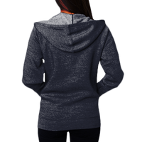 Independent Trading Co. Unisex Special Blend Raglan Full-Zip Hooded Sweatshirt, Classic Navy / Classic Navy, Back view