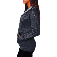 Independent Trading Co. Unisex Special Blend Raglan Full-Zip Hooded Sweatshirt, Classic Navy / Classic Navy, Left Side view