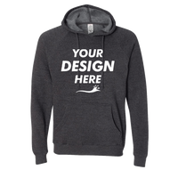 Independent Trading Co. Unisex Special Blend Raglan Hooded Sweatshirt, Carbon / Carbon, Front view, Mockup