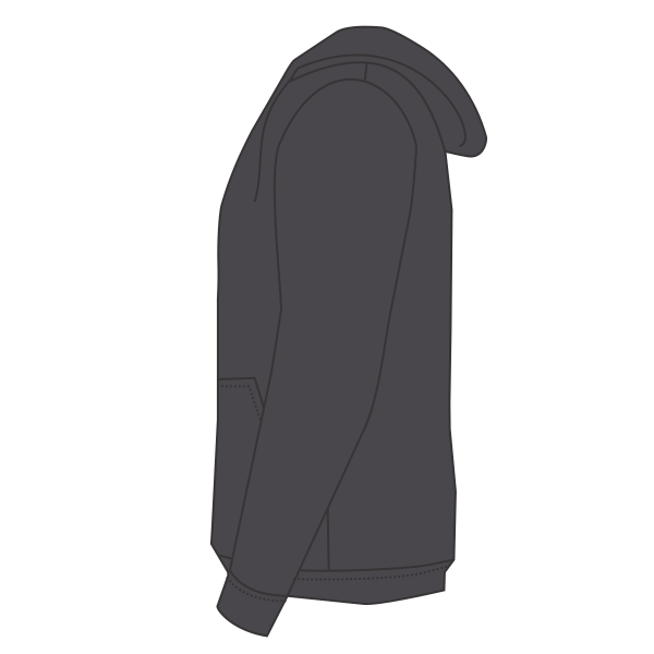 Independent Trading Co. Unisex Special Blend Raglan Hooded Sweatshirt, Carbon / Carbon, Left Sleeve (Long) view