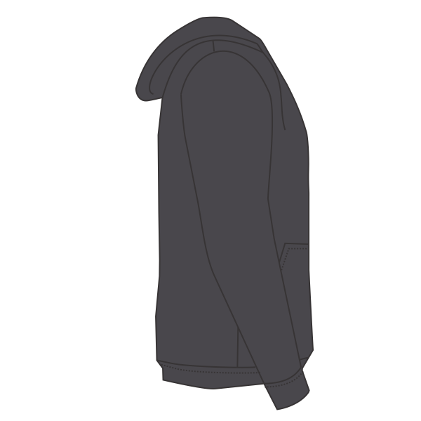 Independent Trading Co. Unisex Special Blend Raglan Hooded Sweatshirt, Carbon / Carbon, Right Sleeve (Long) view