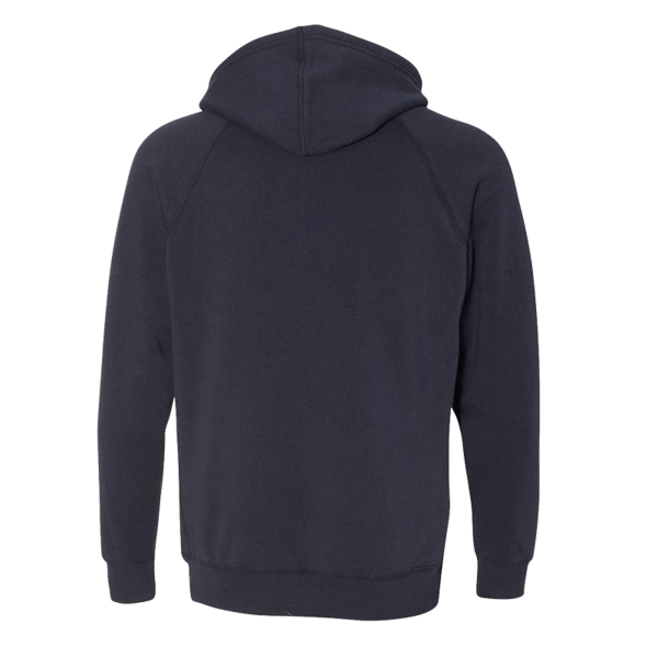 Independent Trading Co. Unisex Special Blend Raglan Hooded Sweatshirt, Classic Navy / Classic Navy, Back view