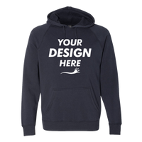 Independent Trading Co. Unisex Special Blend Raglan Hooded Sweatshirt, Classic Navy / Classic Navy, Front view, Mockup