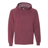 Independent Trading Co. Unisex Special Blend Raglan Hooded Sweatshirt, Crimson / Crimson, Front view