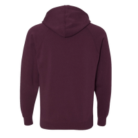 Independent Trading Co. Unisex Special Blend Raglan Hooded Sweatshirt, Maroon / Maroon, Back view
