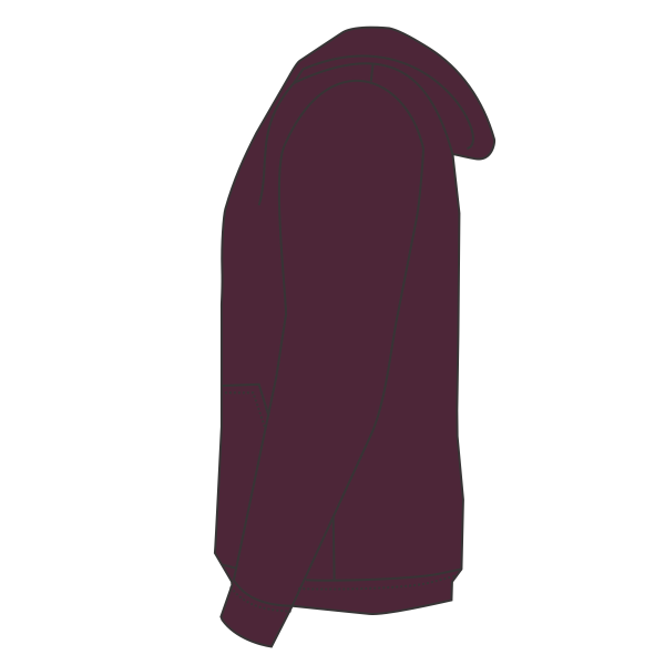 Independent Trading Co. Unisex Special Blend Raglan Hooded Sweatshirt, Maroon / Maroon, Left Sleeve (Long) view