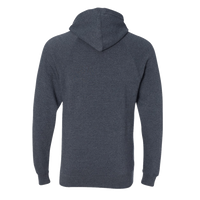 Independent Trading Co. Unisex Special Blend Raglan Hooded Sweatshirt, Midnight Navy / Midnight Navy, Back view