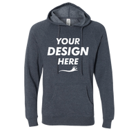 Independent Trading Co. Unisex Special Blend Raglan Hooded Sweatshirt, Midnight Navy / Midnight Navy, Front view, Mockup