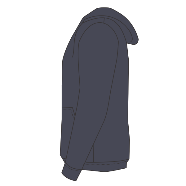 Independent Trading Co. Unisex Special Blend Raglan Hooded Sweatshirt, Midnight Navy / Midnight Navy, Left Sleeve (Long) view
