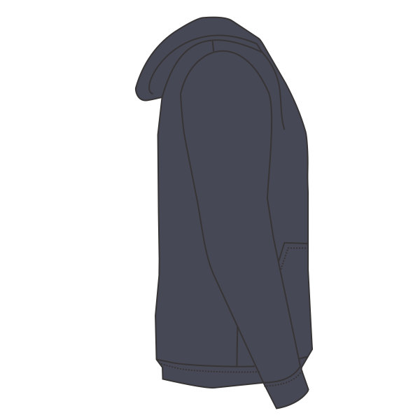 Independent Trading Co. Unisex Special Blend Raglan Hooded Sweatshirt, Midnight Navy / Midnight Navy, Right Sleeve (Long) view