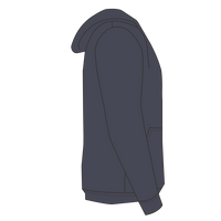 Independent Trading Co. Unisex Special Blend Raglan Hooded Sweatshirt, Midnight Navy / Midnight Navy, Right Sleeve (Long) view