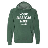 Independent Trading Co. Unisex Special Blend Raglan Hooded Sweatshirt, Moss / Moss, Front view, Mockup