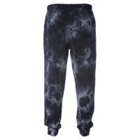 Independent Trading Co. Unisex Tie-Dyed Fleece Sweatpants, Tie Dye Black, Back view
