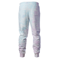 Independent Trading Co. Unisex Tie-Dyed Fleece Sweatpants, Tie Dye Cotton Candy, Back view