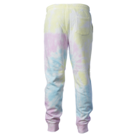 Independent Trading Co. Unisex Tie-Dyed Fleece Sweatpants, Tie Dye Sunset Swirl, Back view