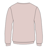 Independent Trading Co. Women's California Wave Wash Crewneck Sweatshirt, Blush, Back view