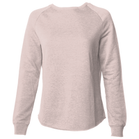 Independent Trading Co. Women's California Wave Wash Crewneck Sweatshirt, Blush, Front view