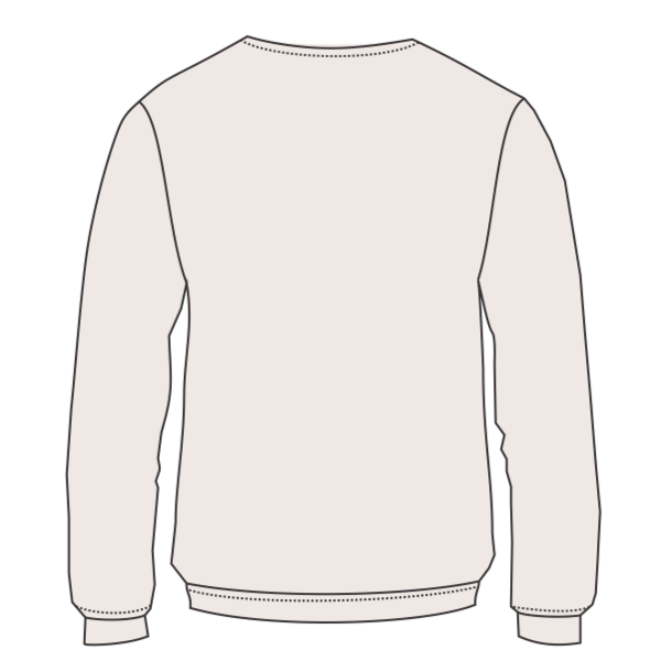 Independent Trading Co. Women's California Wave Wash Crewneck Sweatshirt, Bone, Back view