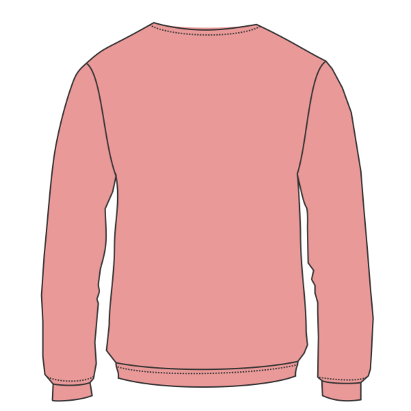 Independent Trading Co. Women's California Wave Wash Crewneck Sweatshirt, Dusty Rose, Back view