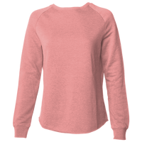 Independent Trading Co. Women's California Wave Wash Crewneck Sweatshirt, Dusty Rose, Front view