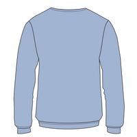 Independent Trading Co. Women's California Wave Wash Crewneck Sweatshirt, Misty Blue, Back view