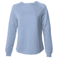Independent Trading Co. Women's California Wave Wash Crewneck Sweatshirt, Misty Blue, Front view