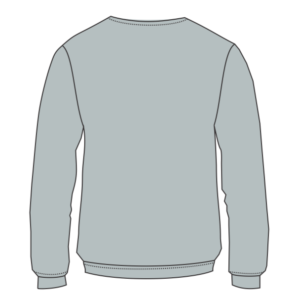 Independent Trading Co. Women's California Wave Wash Crewneck Sweatshirt, Sage, Back view