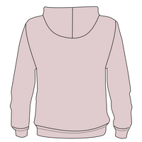 Independent Trading Co. Women's California Wave Wash Full-Zip Hooded Sweatshirt, Blush, Back view