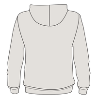 Independent Trading Co. Women's California Wave Wash Full-Zip Hooded Sweatshirt, Bone, Back view