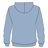 Independent Trading Co. Women's California Wave Wash Full-Zip Hooded Sweatshirt, Misty Blue, Back view
