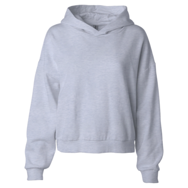Independent Trading Co. Women's California Wave Wash Sunday Hooded Sweatshirt, Ash Heather, Front view
