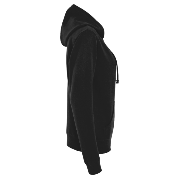 Independent Trading Co. Women's California Wave Wash Sunday Hooded Sweatshirt, Black, Right Sleeve view