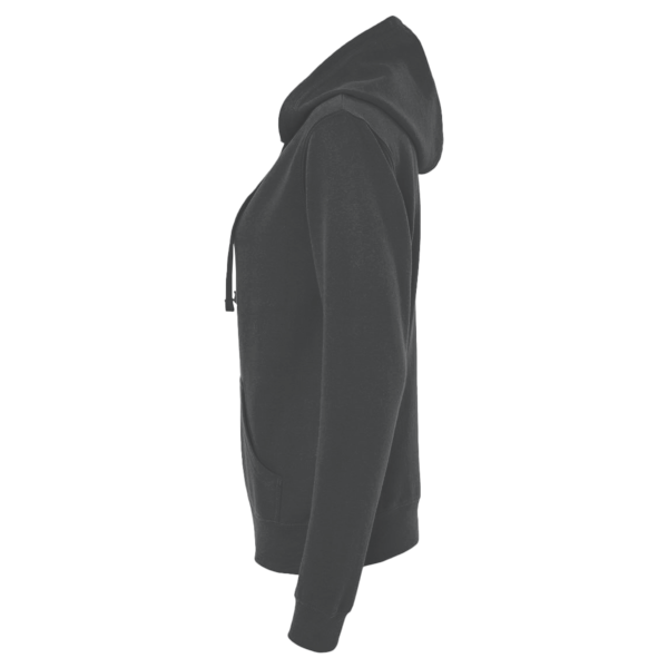 Independent Trading Co. Women's California Wave Wash Sunday Hooded Sweatshirt, Pigment Black, Left Sleeve view