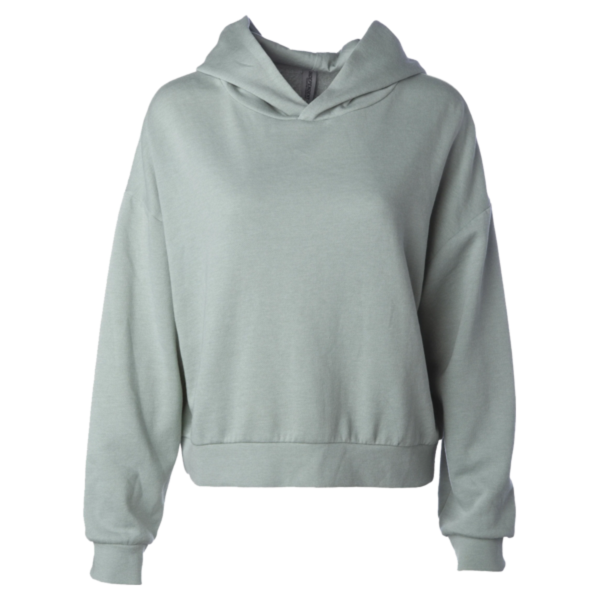 Independent Trading Co. Women's California Wave Wash Sunday Hooded Sweatshirt, Sage, Front view