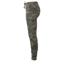 Independent Trading Co. Women's California Wave Wash Sweatpants, Forest Camo Heather, Left Side view