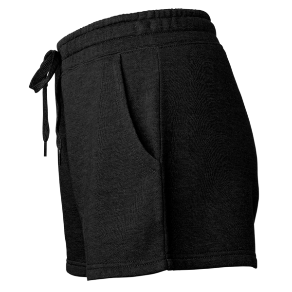 Independent Trading Co. Women’s Lightweight California Wave Wash Fleece Shorts, Black, Left Side view