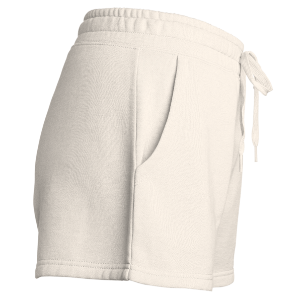Independent Trading Co. Women’s Lightweight California Wave Wash Fleece Shorts, Bone, Right Side view