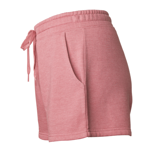 Independent Trading Co. Women’s Lightweight California Wave Wash Fleece Shorts, Dusty Rose, Left Side view
