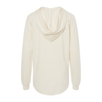 Independent Trading Co. Women’s Lightweight California Wave Wash Hooded Sweatshirt, Bone, Back view