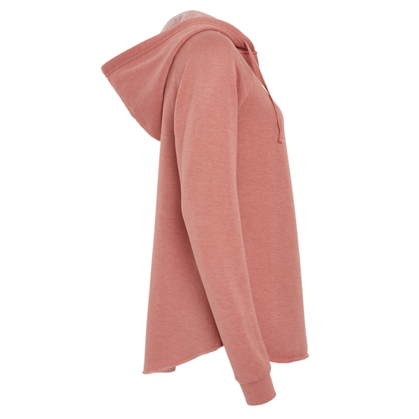 Independent Trading Co. Women’s Lightweight California Wave Wash Hooded Sweatshirt, Dusty Rose, Right Sleeve view