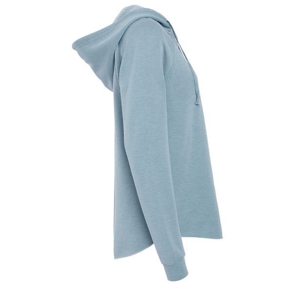 Independent Trading Co. Women’s Lightweight California Wave Wash Hooded Sweatshirt, Misty Blue, Right Sleeve view